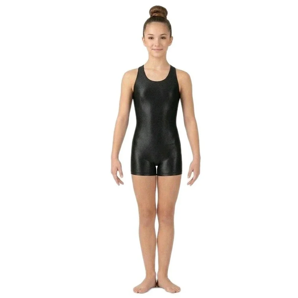 Gilda Marx Y2K Keyhole Racerback Cutout Biketard Singlet Lycra Girls Size 12/14